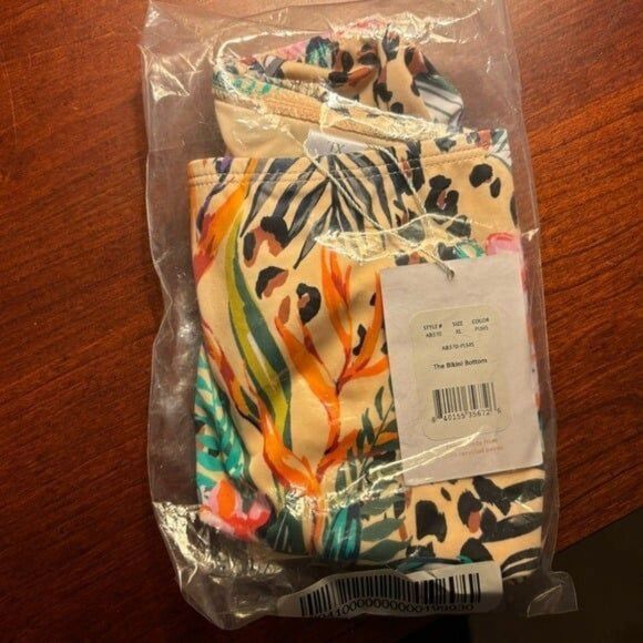 NEW Andie Swim The Bikini Bottom Limited Edition Palm Floral Tropical Print XL - Picture 3 of 7